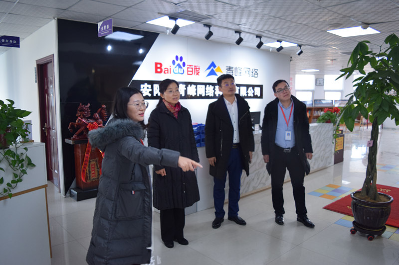 中共河南省委網信辦社評處處長李麗同志，中共安陽市委網信辦副主任、市互聯網行業(yè)黨委書記王曉萌同志蒞臨安陽青峰網絡參觀指導！